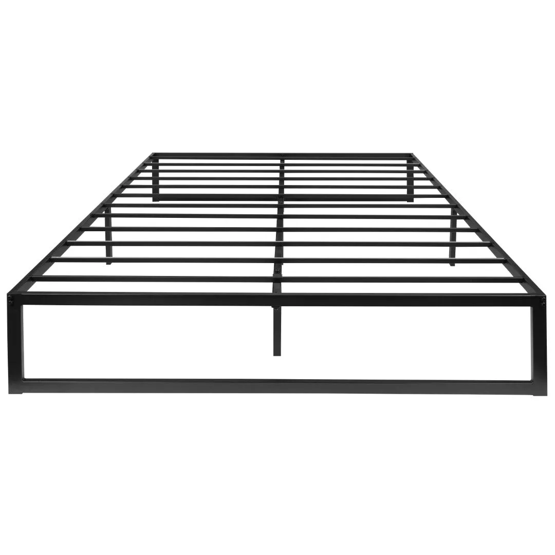 14 Inch Metal Platform Bed Frame with 10 Inch Pocket Spring Mattress in a Box and 3 inch Cool Gel Memory Foam Topper - Queen