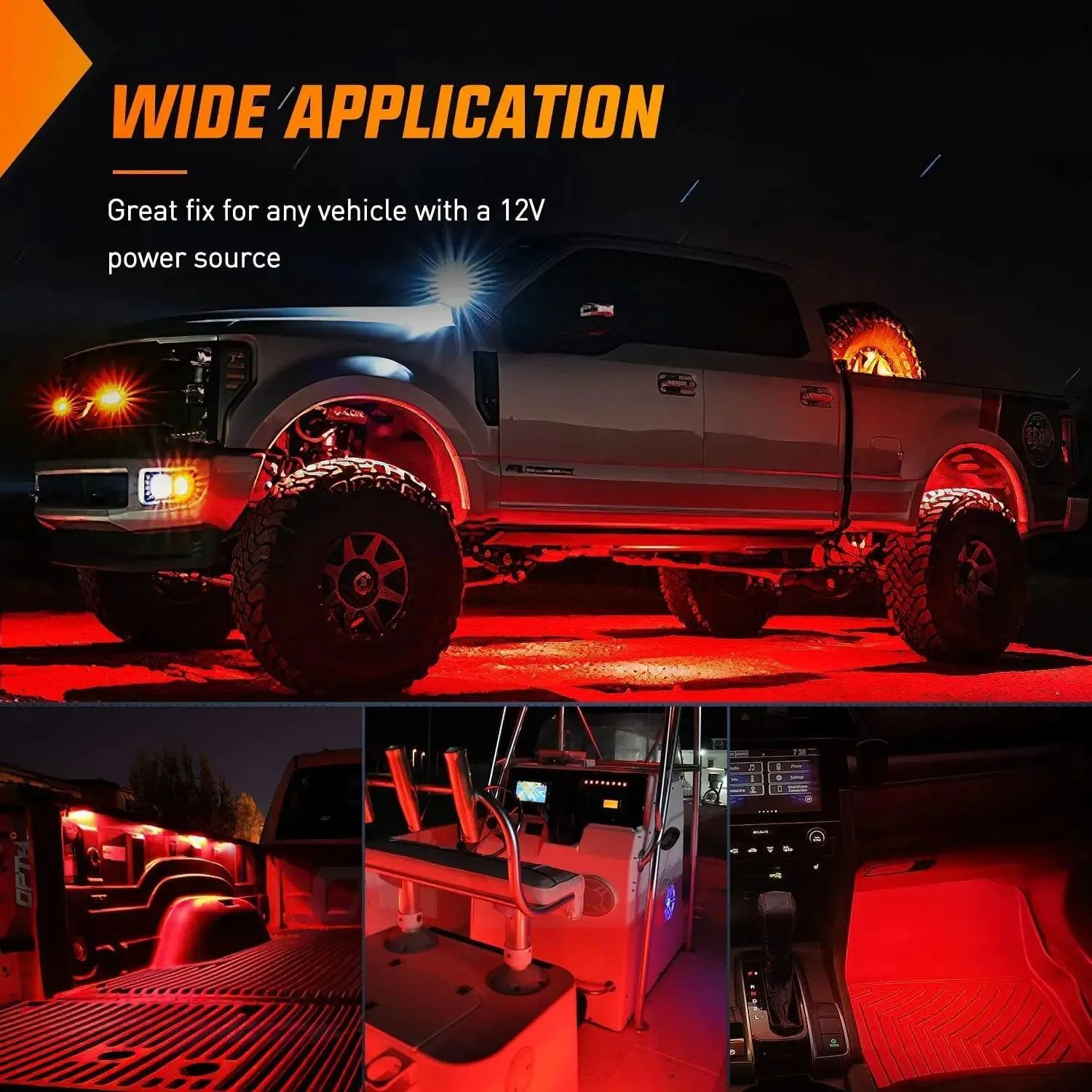 24 LEDs Red Ultra-Bright Light Kit (8 Pcs)
