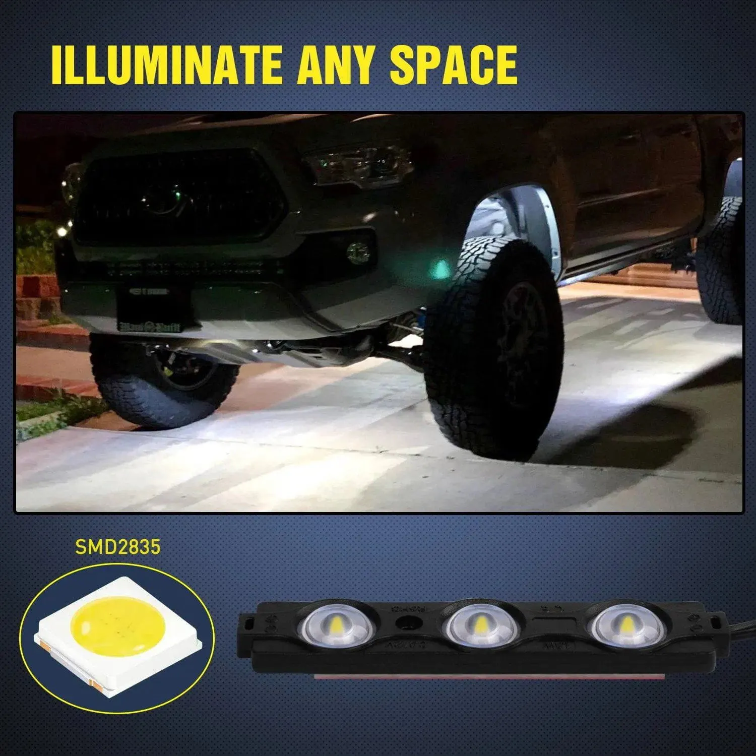 24 LEDs White Ultra-Bright Light Kit (8 Pcs)