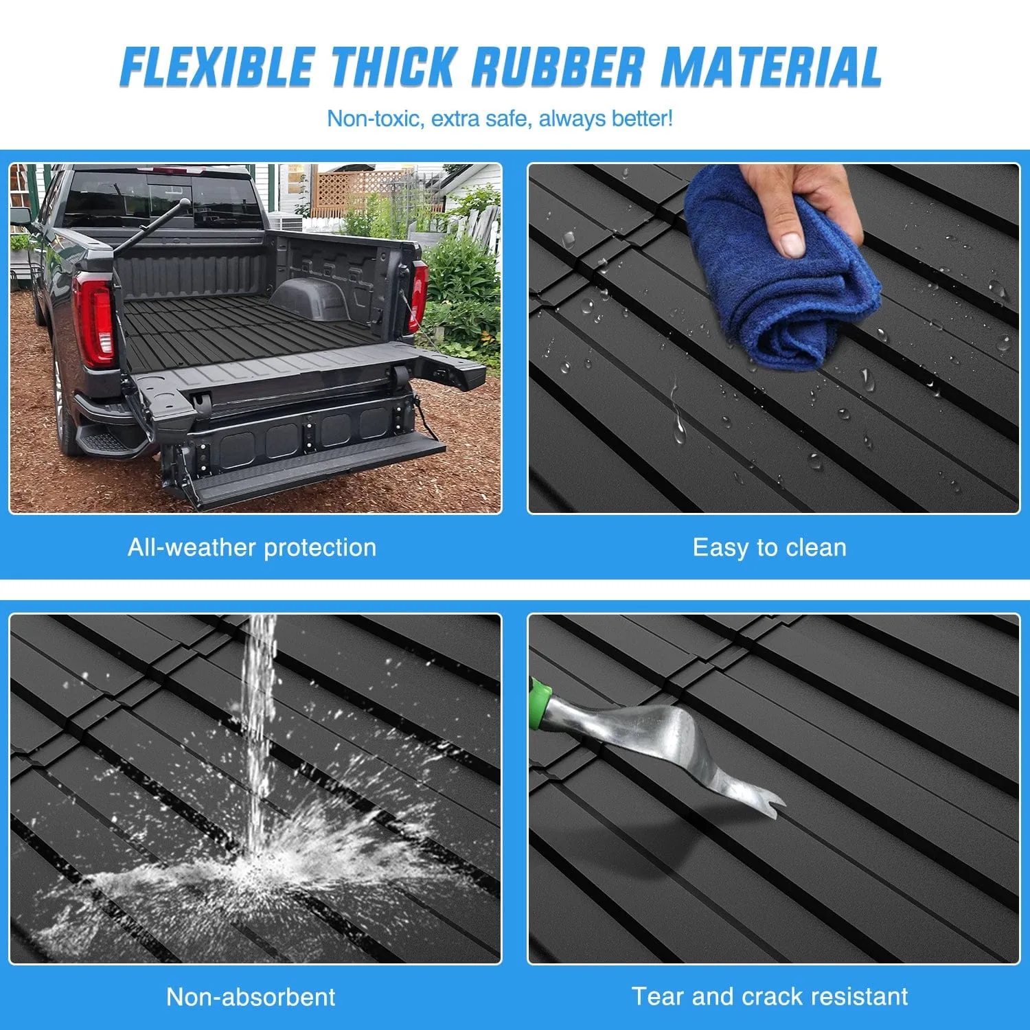 5.8ft Rubber Short Bed For 2019-2023 Chevy Silverado 1500/GMC Sierra 1500