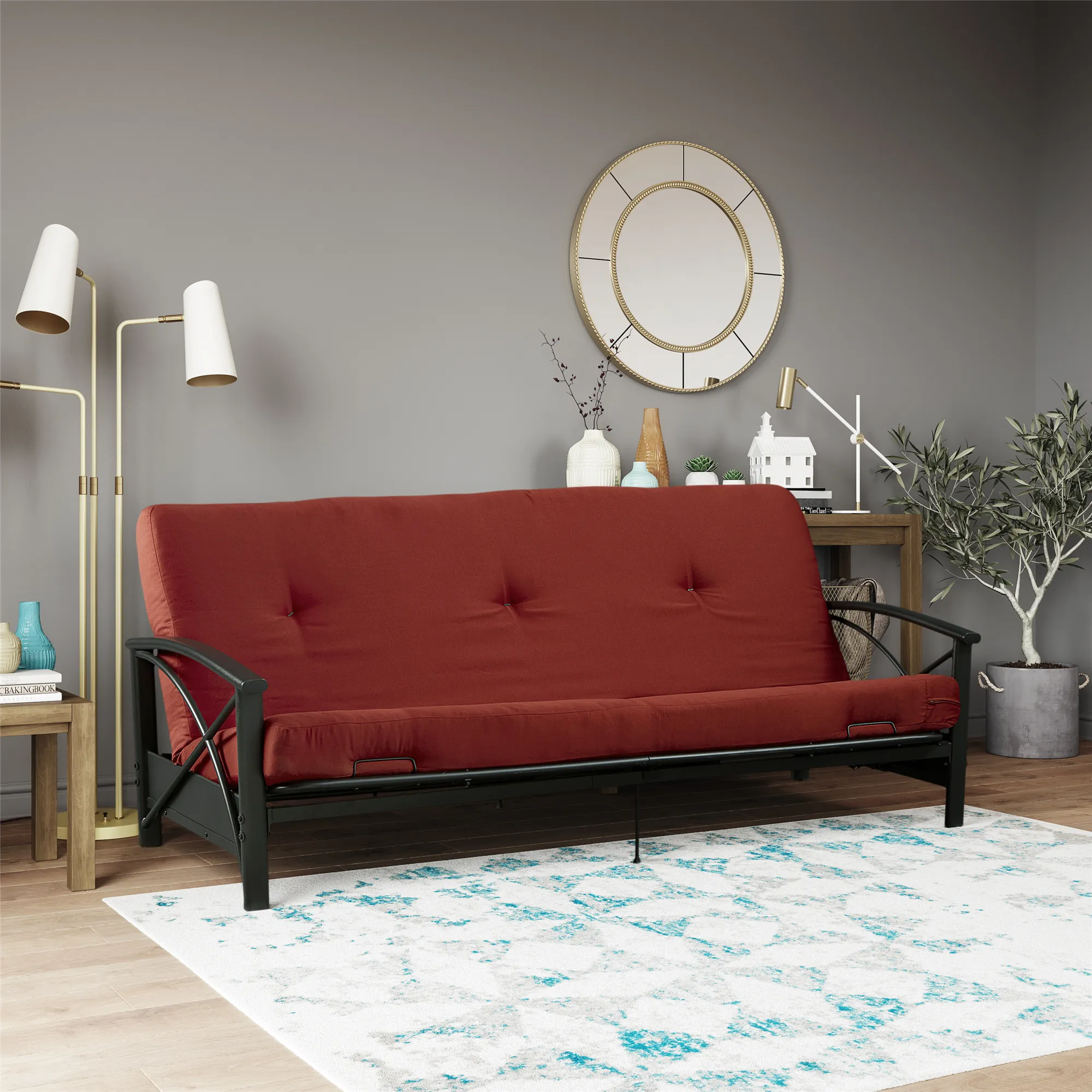 6" Full Size Futon Mattress with Tufted Cover