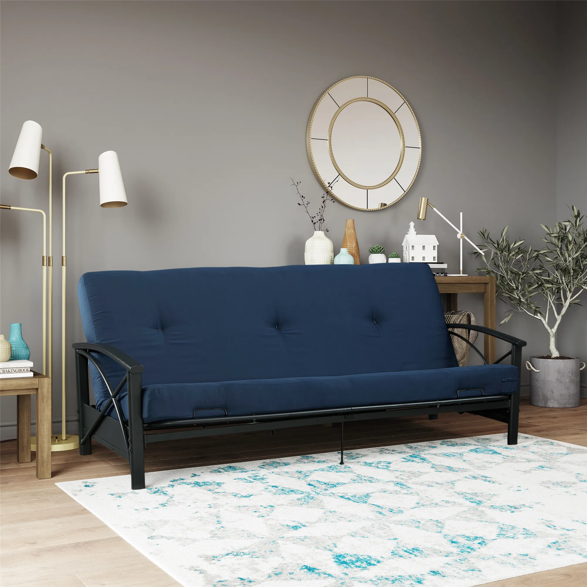 6" Full Size Futon Mattress with Tufted Cover