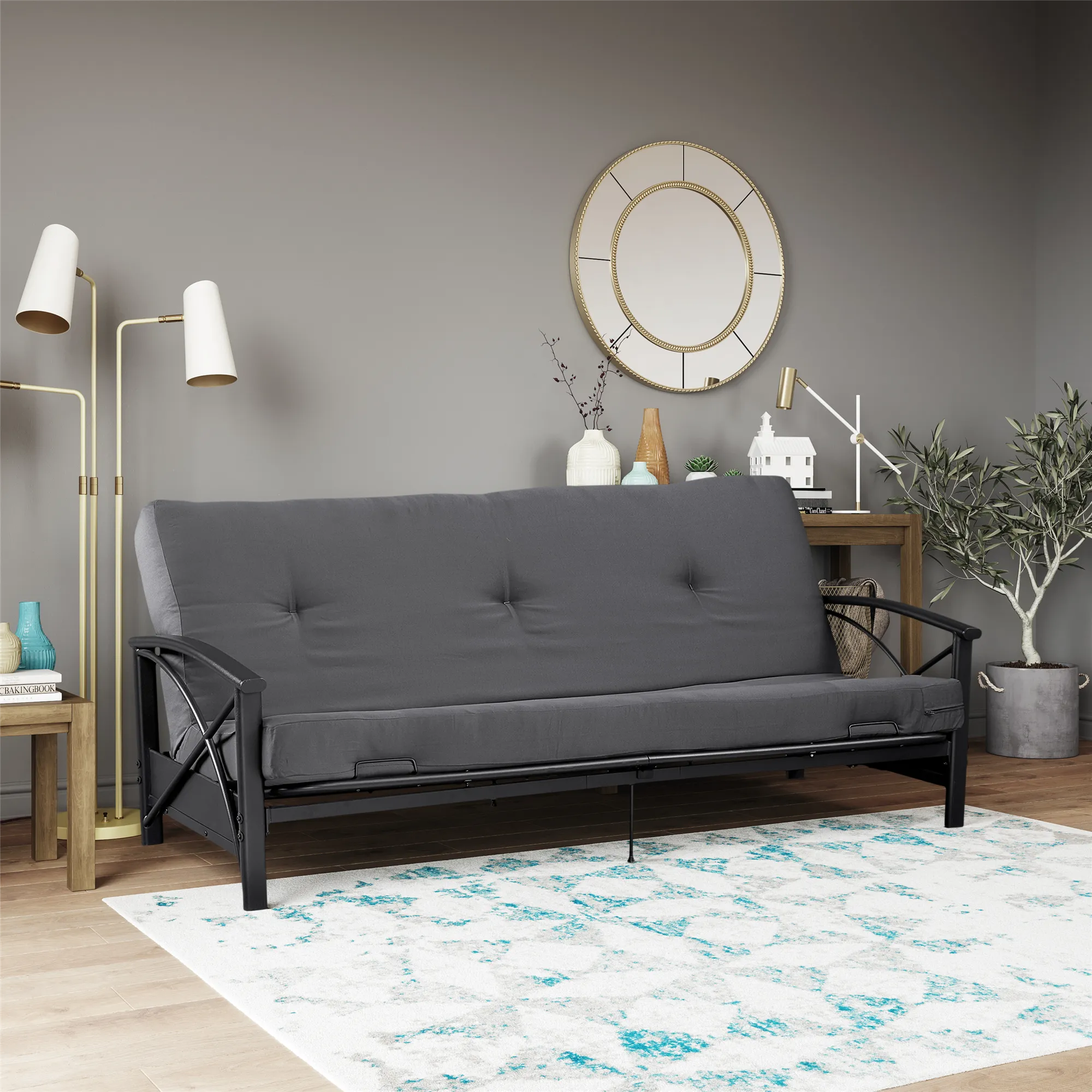 6" Full Size Futon Mattress with Tufted Cover