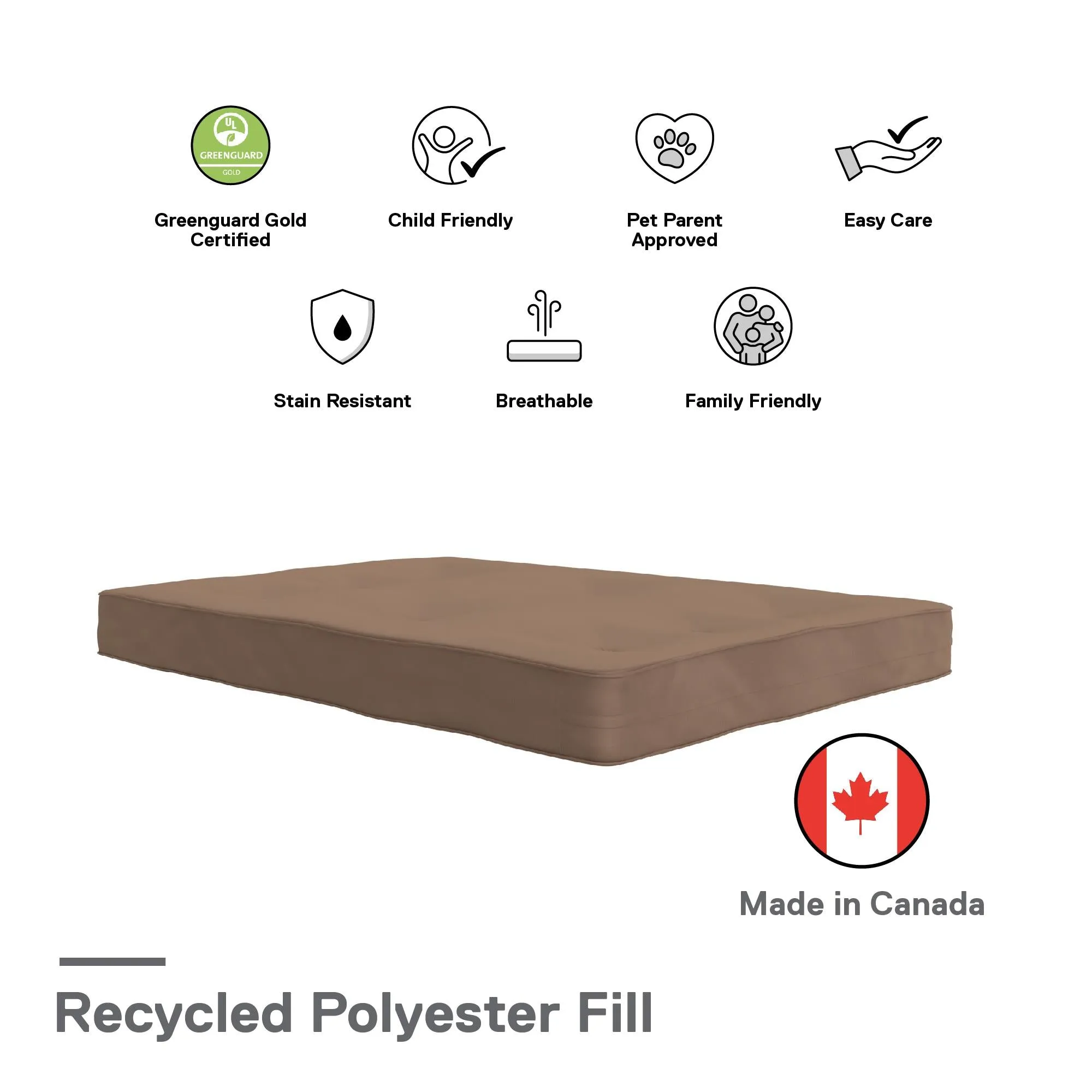 8" Full Size Futon Mattress with Tufted Cover