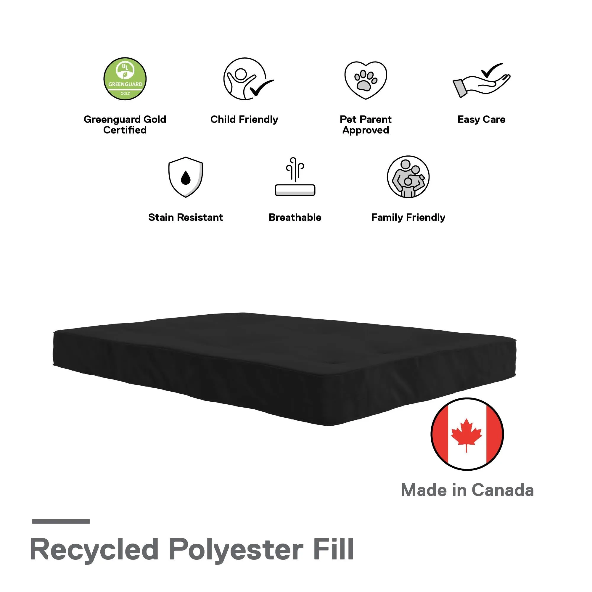 8" Full Size Futon Mattress with Tufted Cover