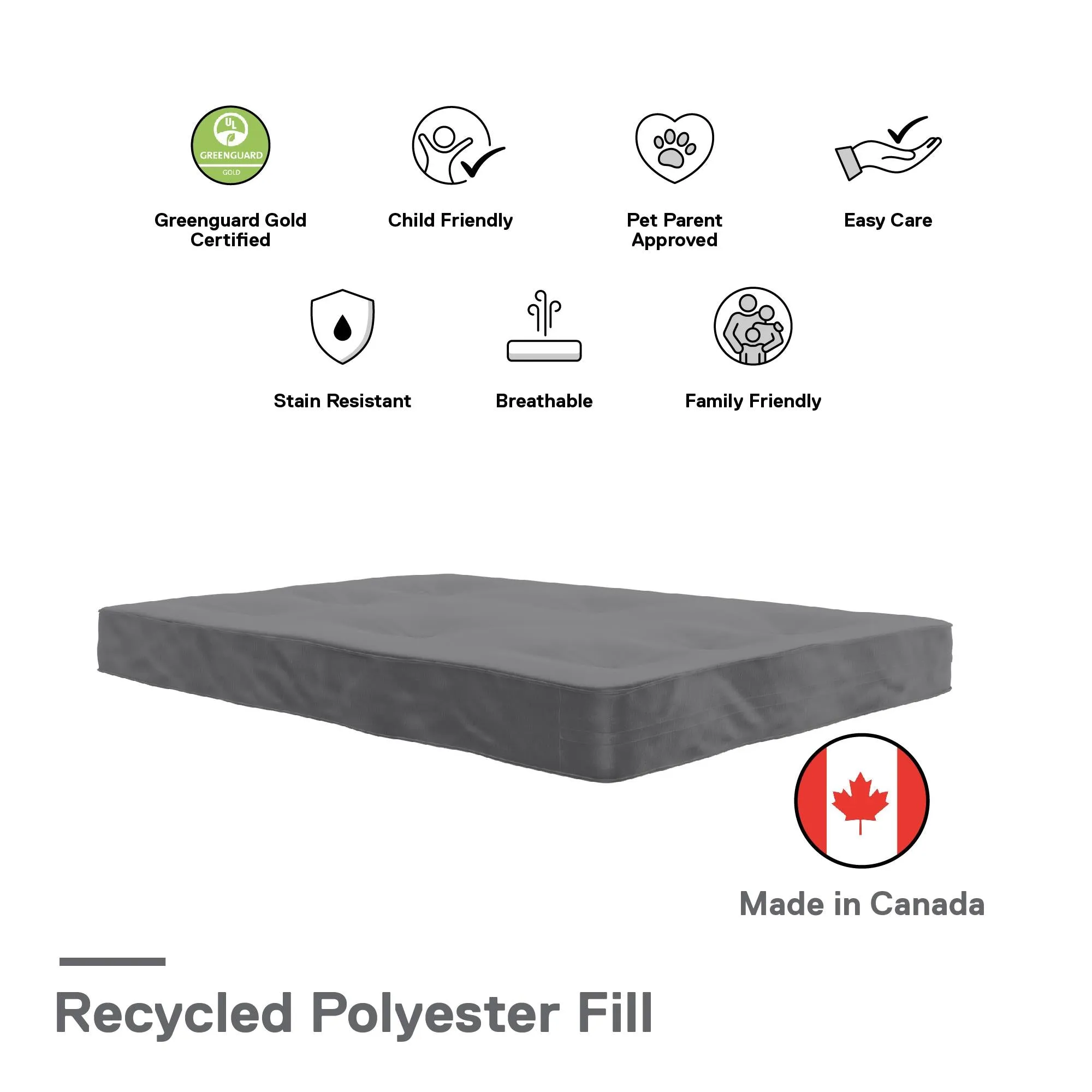 8" Full Size Futon Mattress with Tufted Cover