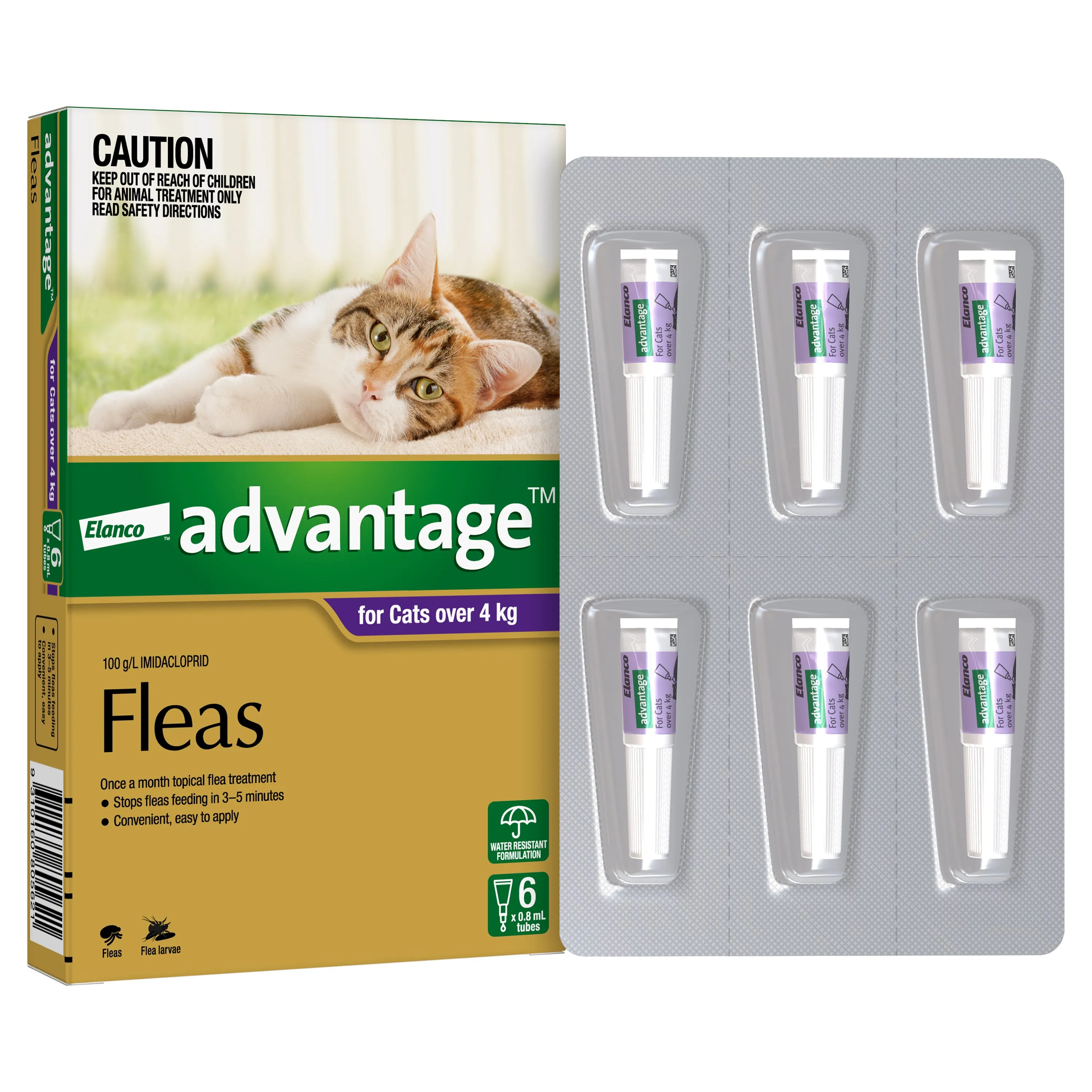 Advantage - Flea Treatment for Cats over 4kg (6pk)