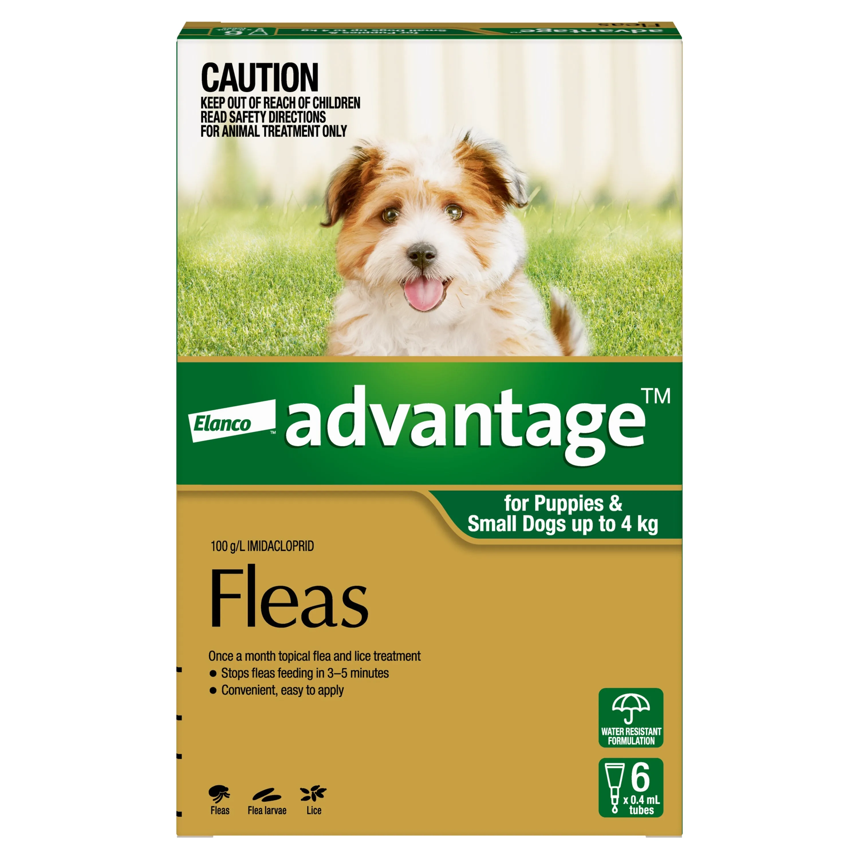 Advantage Flea Treatment for Dogs 0-4kg Green 6 Pack