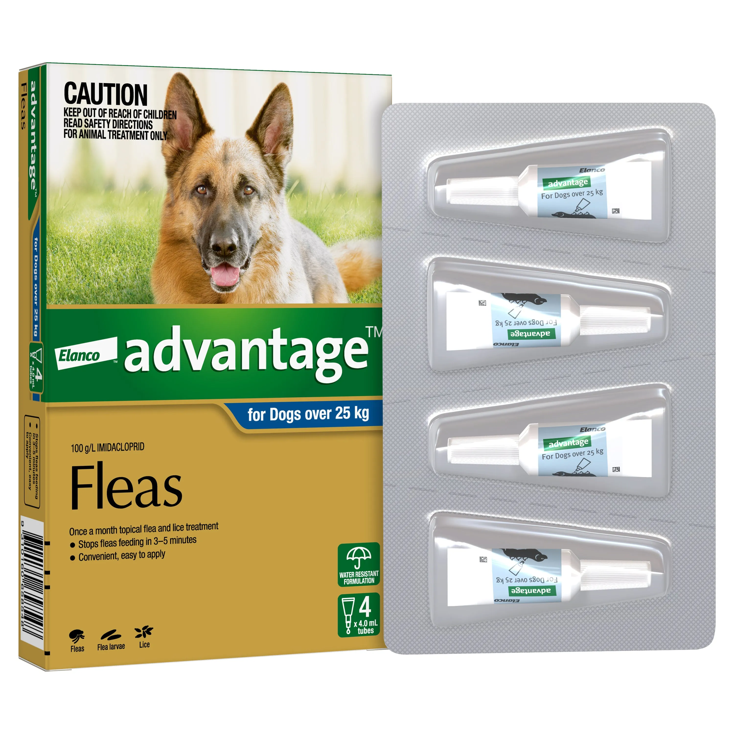 Advantage - Flea Treatment for Dogs over 25kg (4pk)