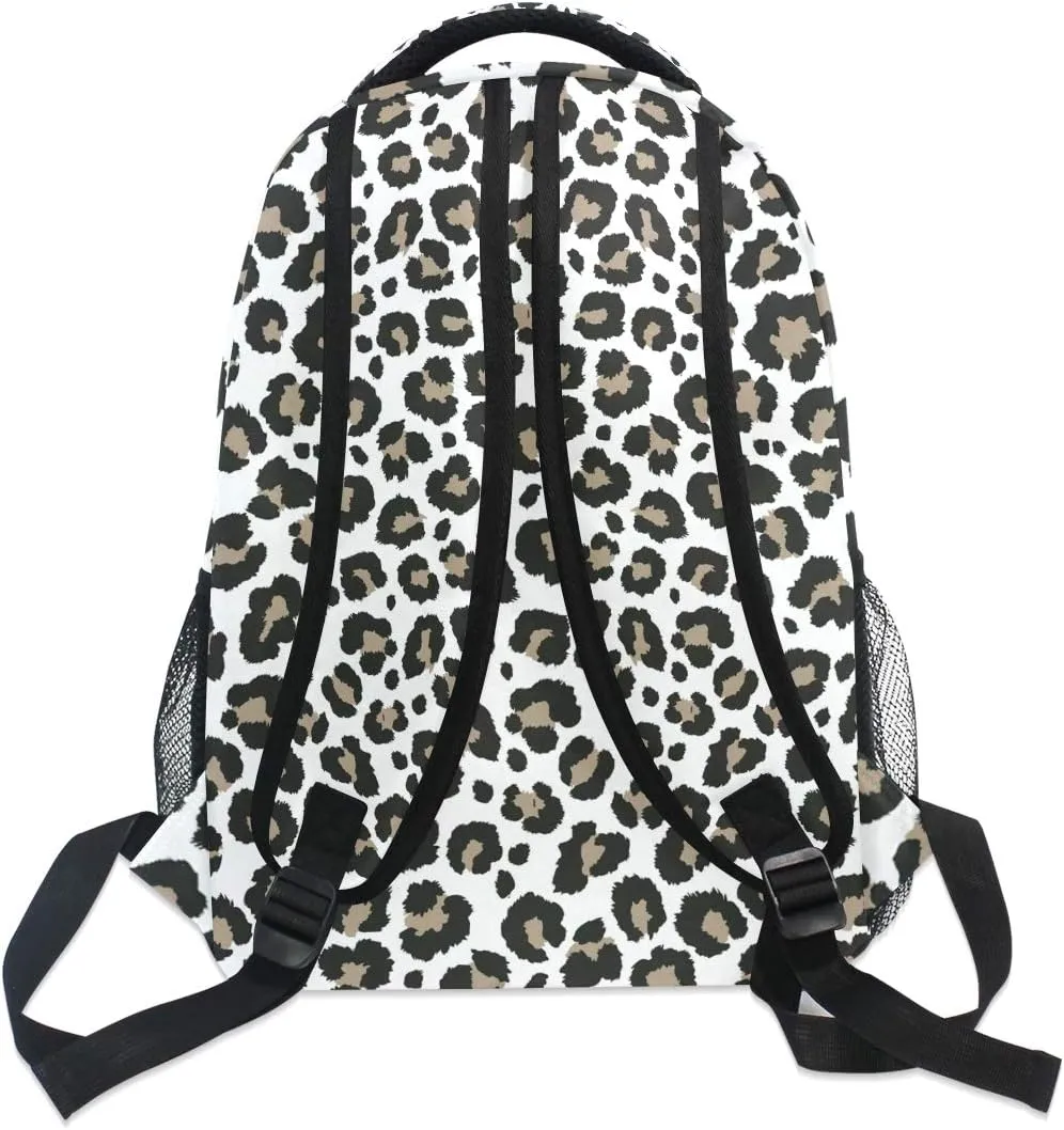 ALAZA Cheetah Leopard Print Animal Skin Large Backpack for Kids Boys Girls Student Personalized Laptop iPad Tablet Travel School Bag with Multiple Pockets