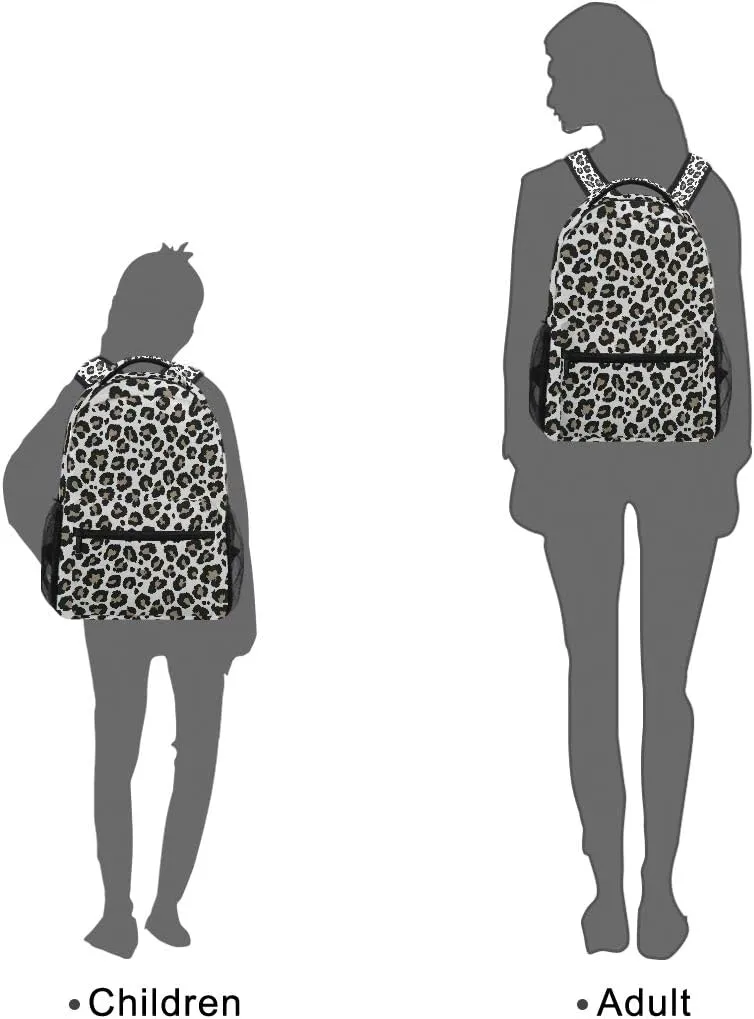 ALAZA Cheetah Leopard Print Animal Skin Large Backpack for Kids Boys Girls Student Personalized Laptop iPad Tablet Travel School Bag with Multiple Pockets