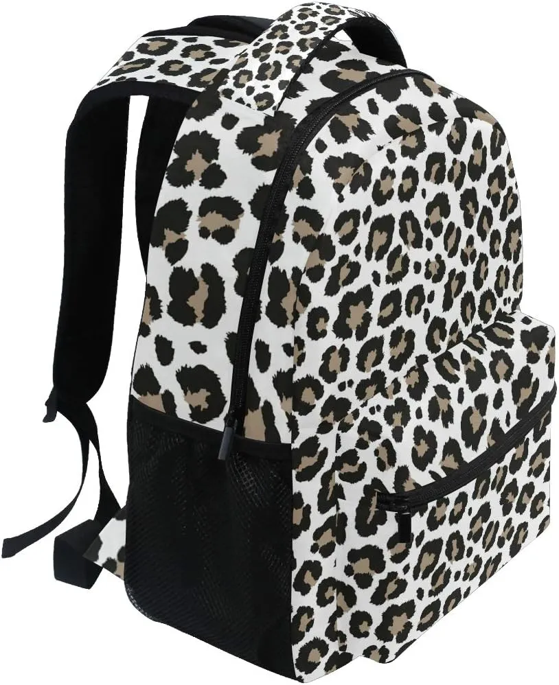 ALAZA Cheetah Leopard Print Animal Skin Large Backpack for Kids Boys Girls Student Personalized Laptop iPad Tablet Travel School Bag with Multiple Pockets