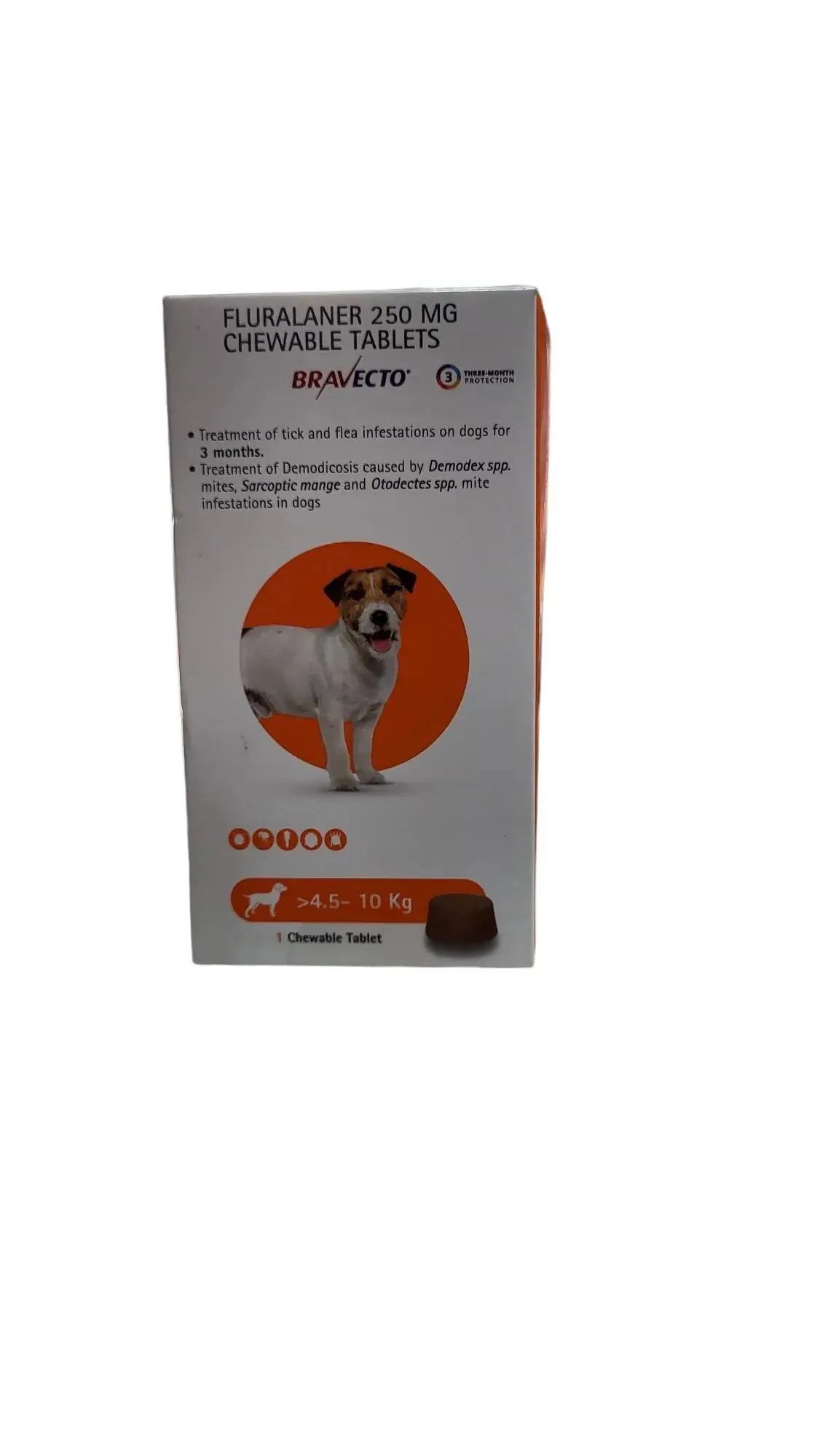 Bravecto Anti Tick And Flea Chewable Tablet 4.5 to 10kg