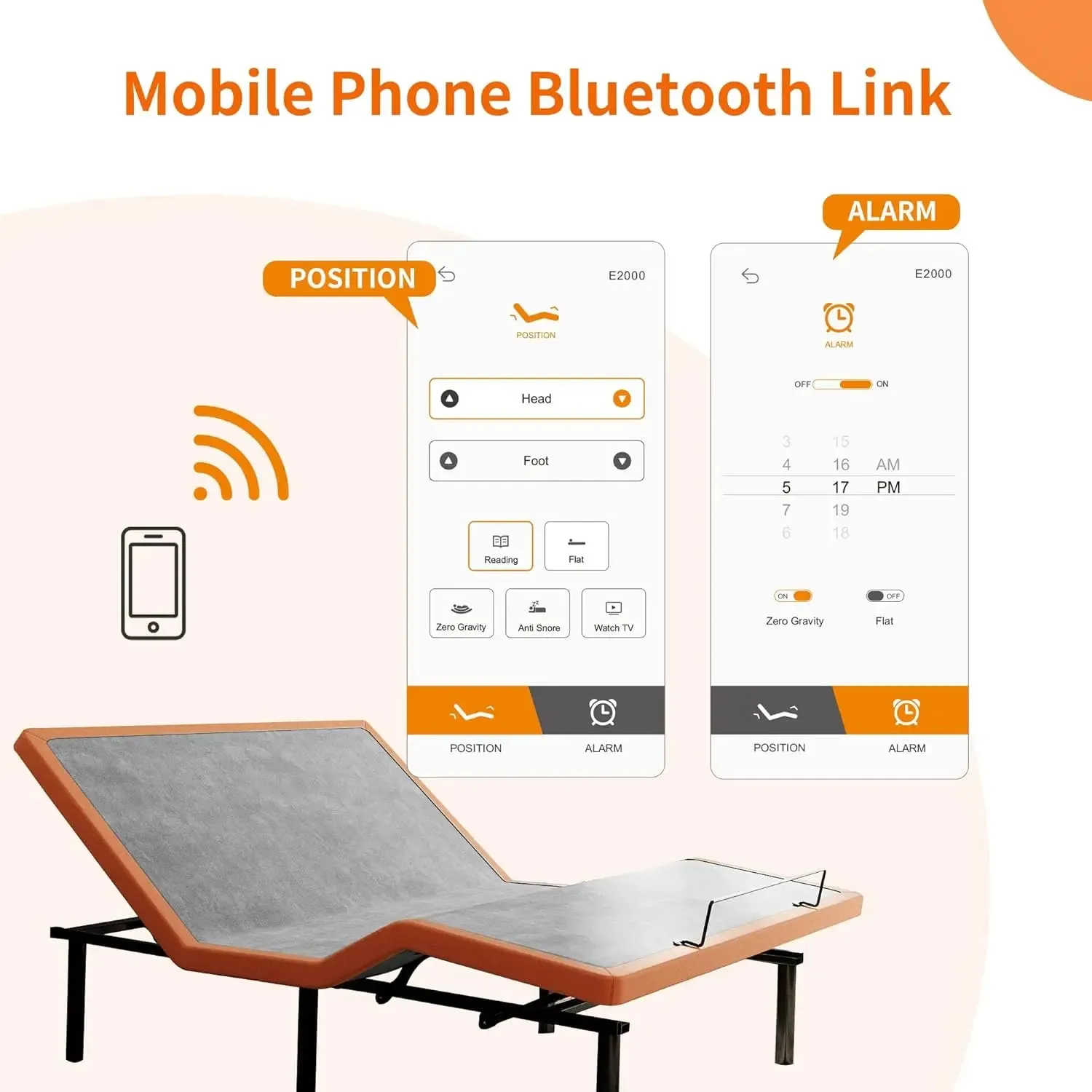 “CloudLux 2000” Queen Memory Foam Hybrid Mattress with Bluetooth Control