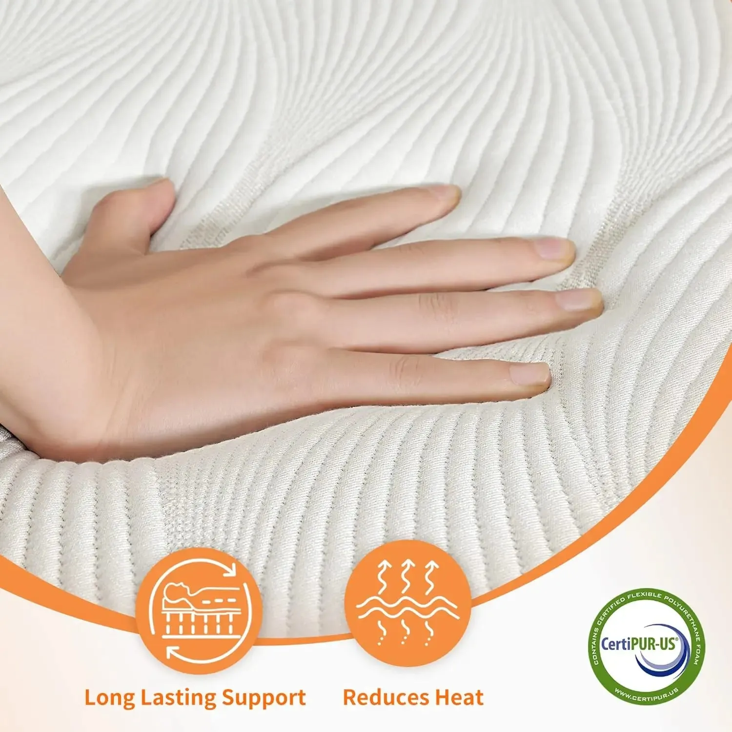 “CloudLux 2000” Queen Memory Foam Hybrid Mattress with Bluetooth Control