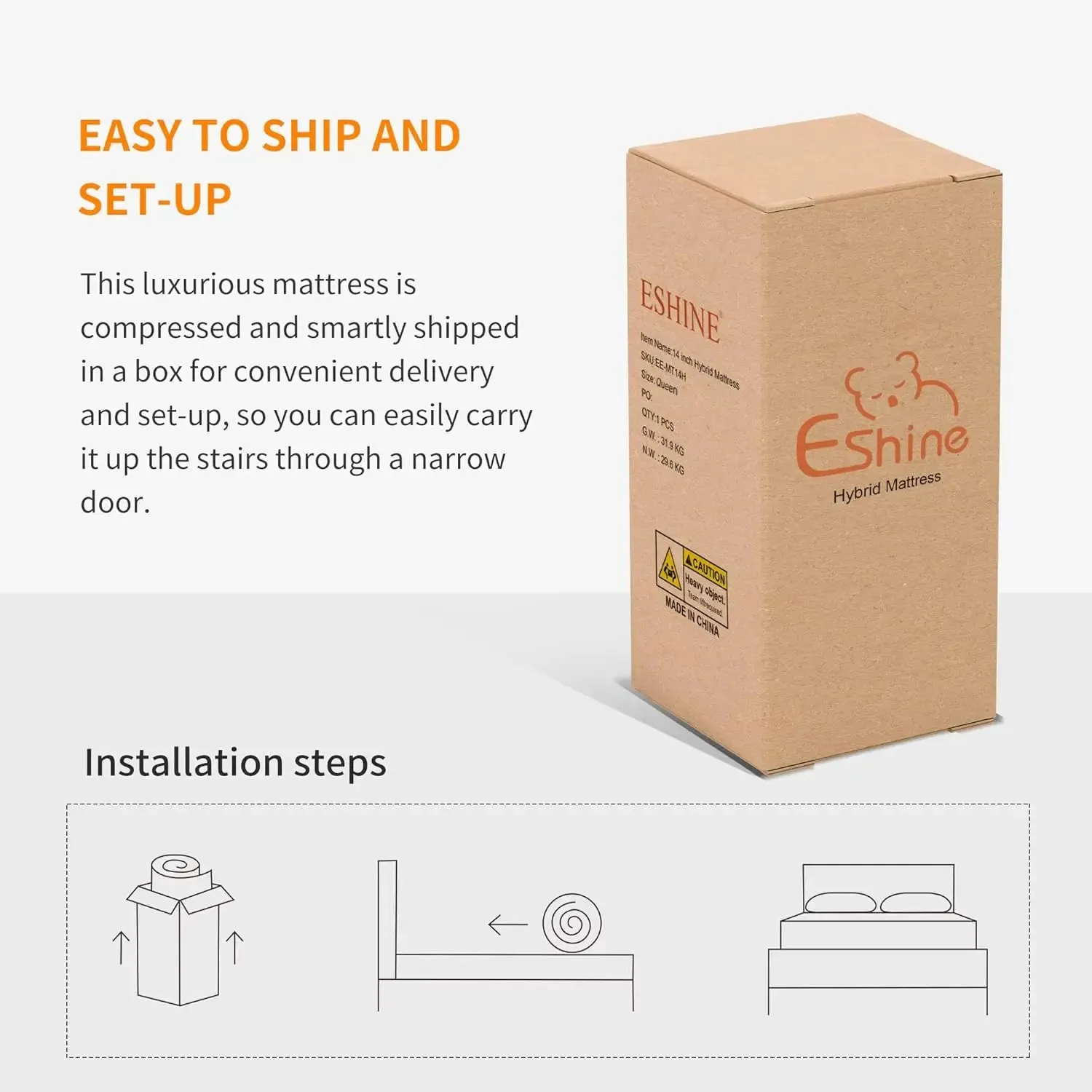 “CloudLux 2000” Queen Memory Foam Hybrid Mattress with Bluetooth Control