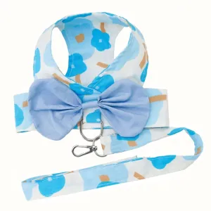 Cotton Bow Pet Harness and Leash Set