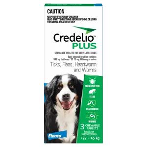 Credelio Plus - Chewable Tablets for X-Large Dogs (22-45kg) (3pk)