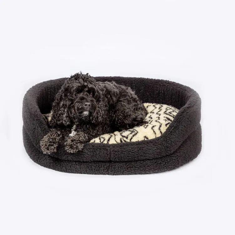 Danish Design Sherpa Fleece Neutral Geo Slumber Bed