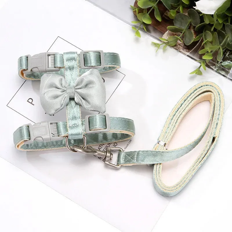 DIVA Pet - Big Bow Harness And Leash Set- 4 Colors
