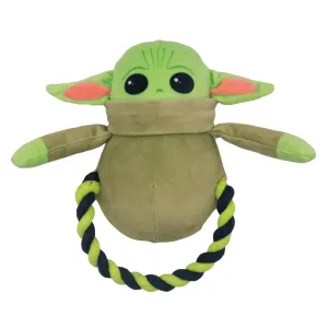 Dog Toy Plush Rope Toy - Star Wars The Child Plush   Green Black Round Rope