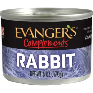 Evanger's Grain Free Rabbit For Dogs & Cats, Wet Food Topper