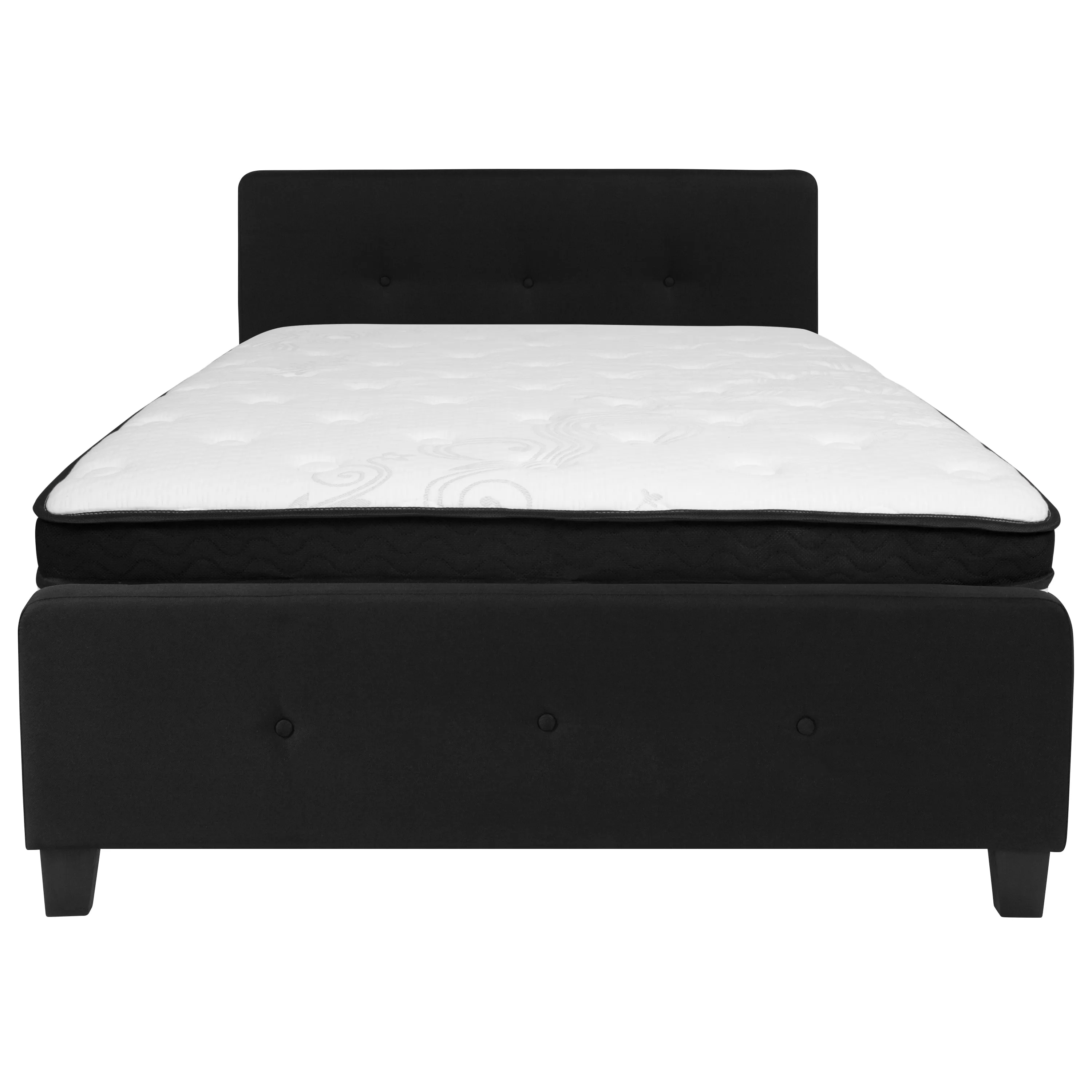 Full Platform Bed Set-Black HG-BMF-22-GG