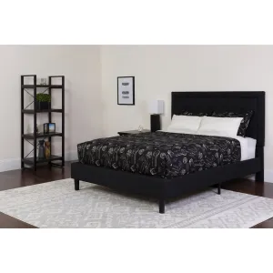 Full Platform Bed Set-Black SL-BMF-22-GG