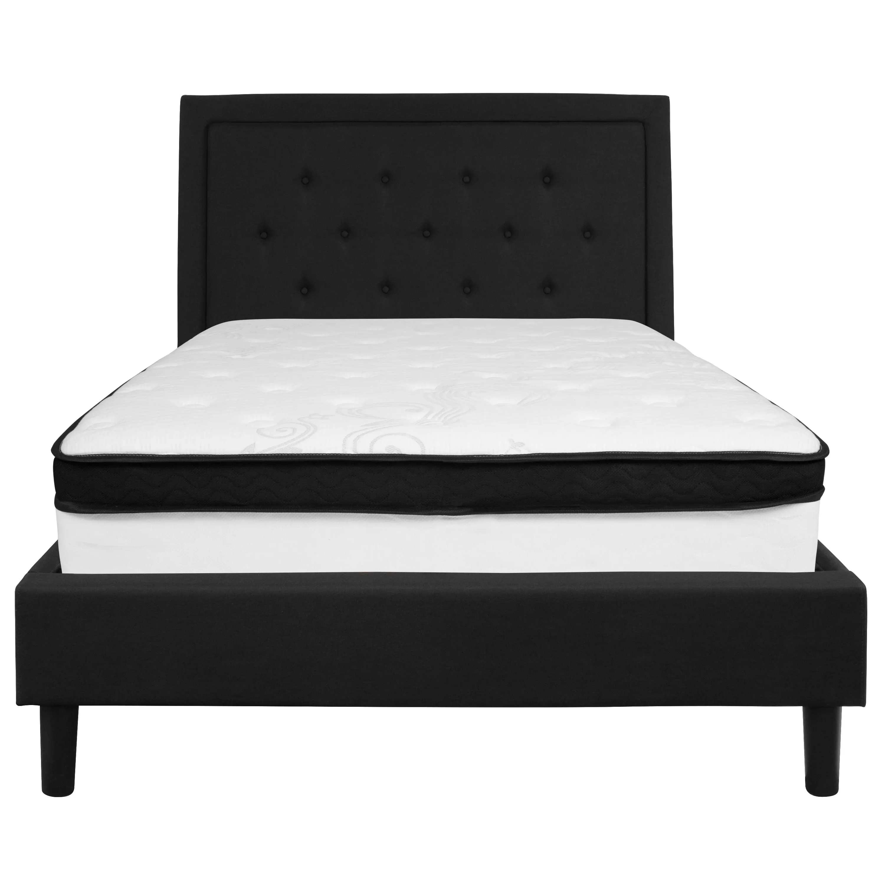 Full Platform Bed Set-Black SL-BMF-22-GG