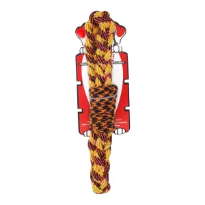 Gearbuff Tug No War Rope chew dental toy, Multicolor Orange