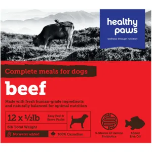 Healthy Paws Raw Dog Food Complete Dinner Beef Recipe
