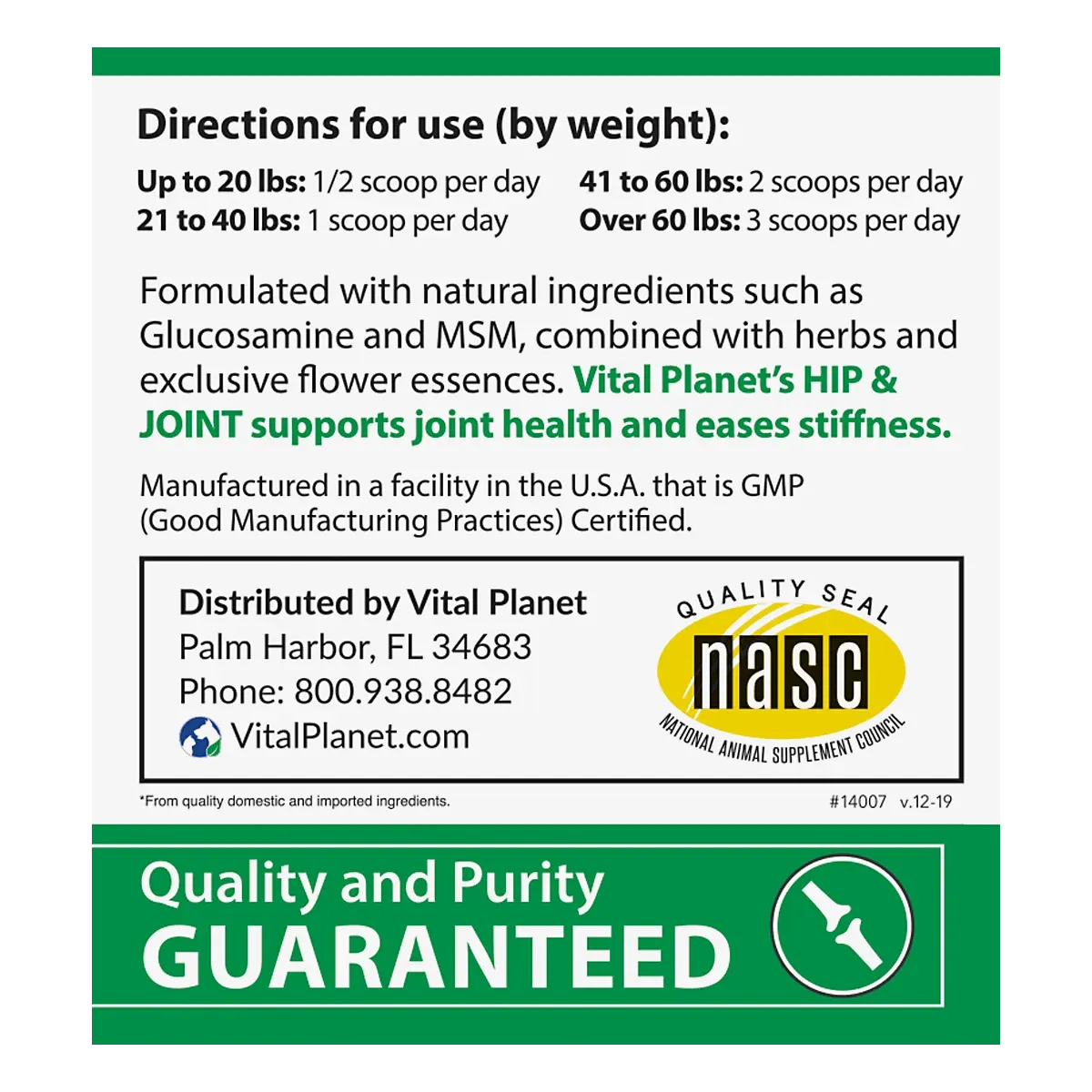 Hip & Joint Support for Dogs 3.92 Oz. Powder