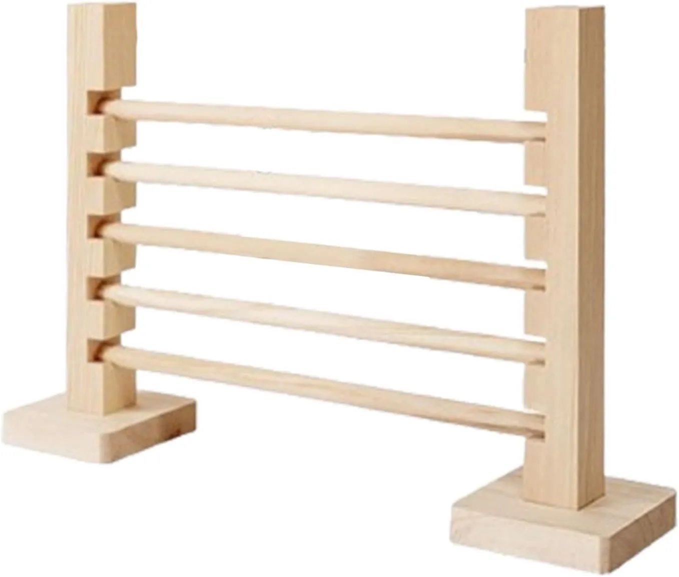 Jump Bar, Wooden Toy Indoor Outdoor Bunny Toy,Interactive Exercise Obstacle Training Games,Adjustable Height Jump Hurdle Bar for Pet Bunny Exercise