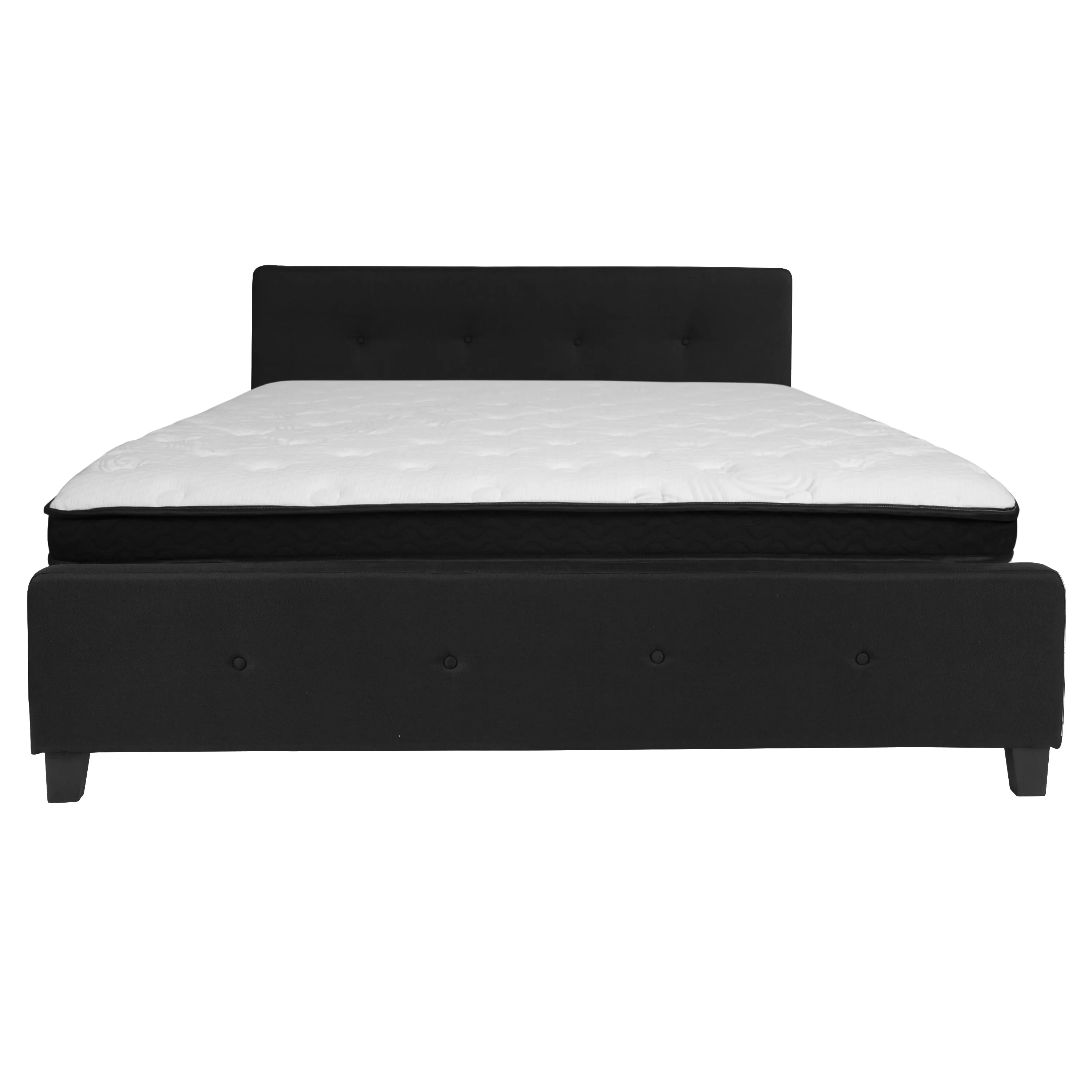 King Platform Bed Set-Black HG-BMF-24-GG
