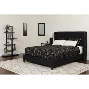 King Platform Bed Set-Black HG-BMF-40-GG