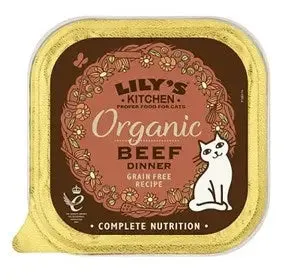 Lily's Kitchen Organic Beef Dinner Grain Free Wet Cat Food - Multi-Pack