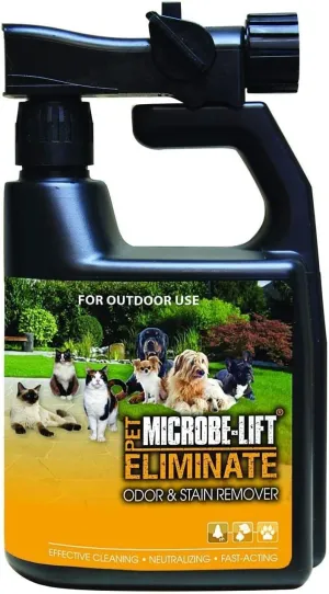 MICROBE-LIFT Outdoor Pet Odor Eliminator For Strong Odor On Turf, Patios, Deck, and Lawns - Keeps Pets From Going in Same Spot, 32oz
