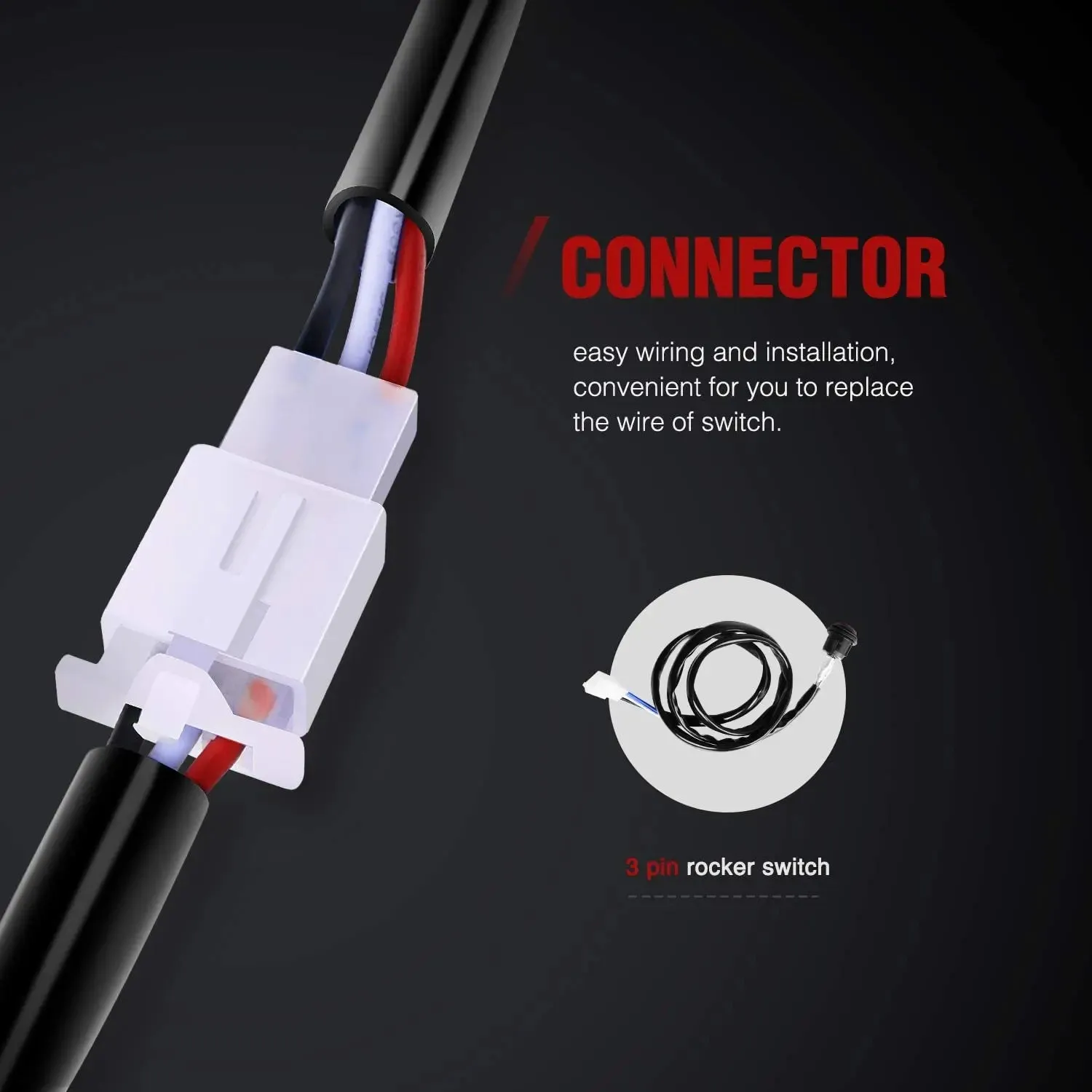 Nilight 14AWG Wiring Harness Kit - 1 Lead Heavy Duty 12V On-Off Switch Power 40 Amp Relay Blade Fuse for Off Road LED Work Light Bar, 2 Years Warranty