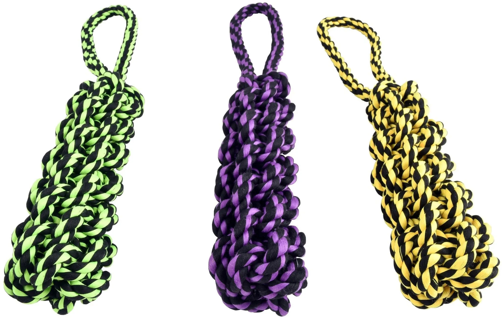 Nuts for Knots Rope Tug with Braided Stick, 16"