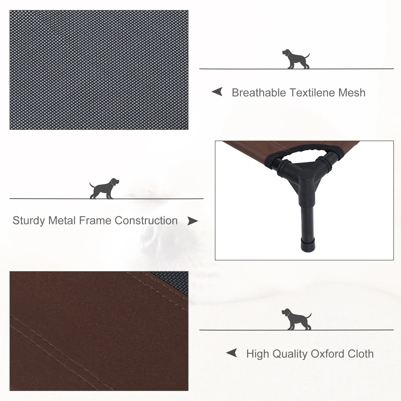PawHut Pet Bed - Dark Brown