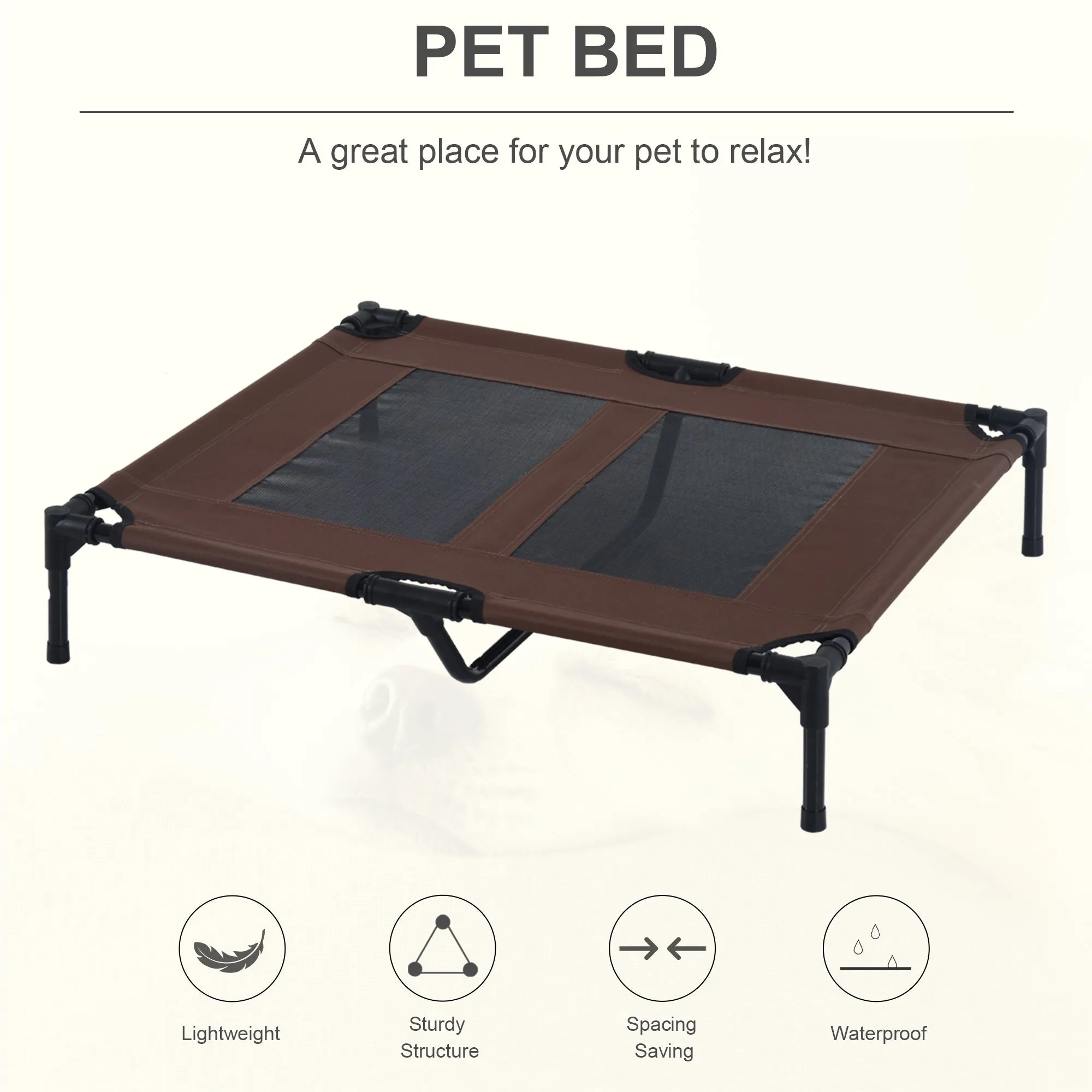 PawHut Pet Bed - Dark Brown