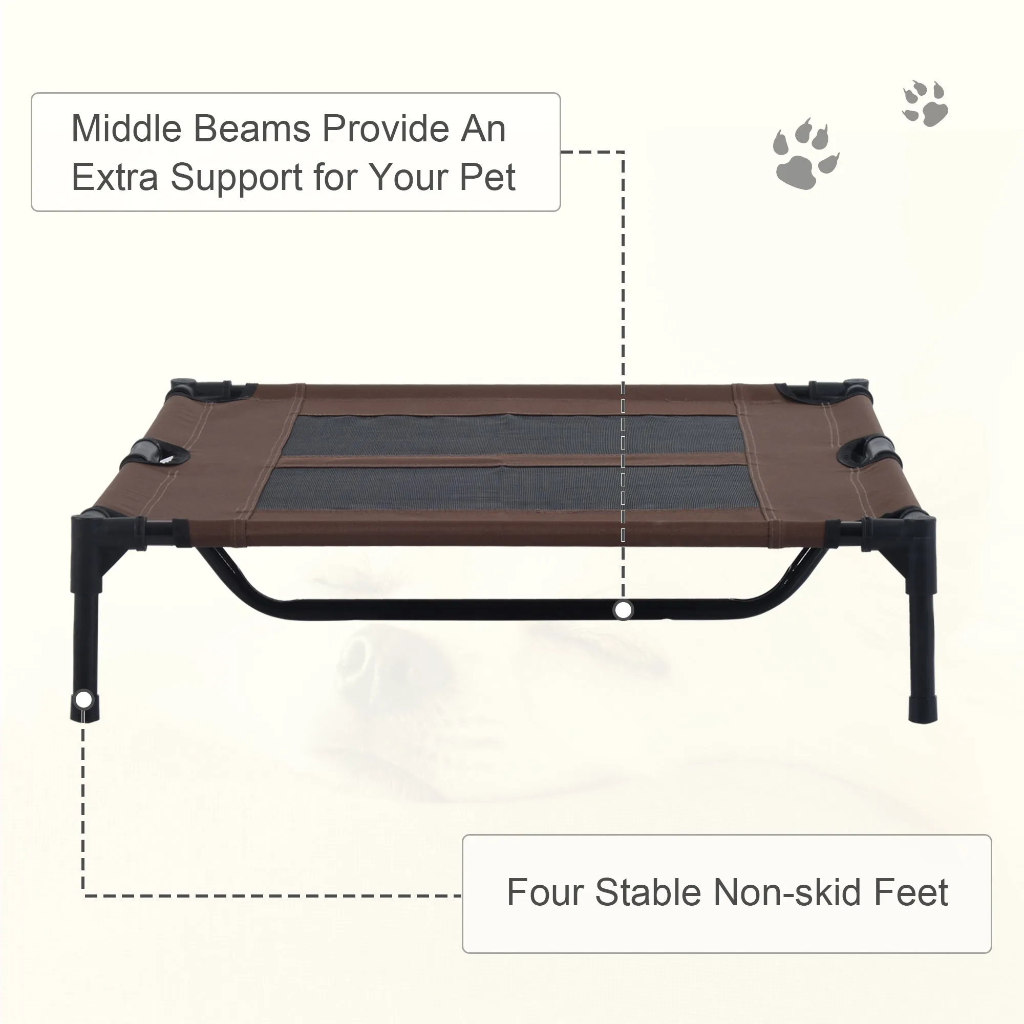 PawHut Pet Bed - Dark Brown