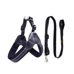 PAWS ASIA Factory Reflective Breathable Mesh Tough Tactical Dog Harness Set