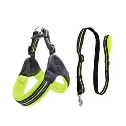 PAWS ASIA Factory Reflective Breathable Mesh Tough Tactical Dog Harness Set