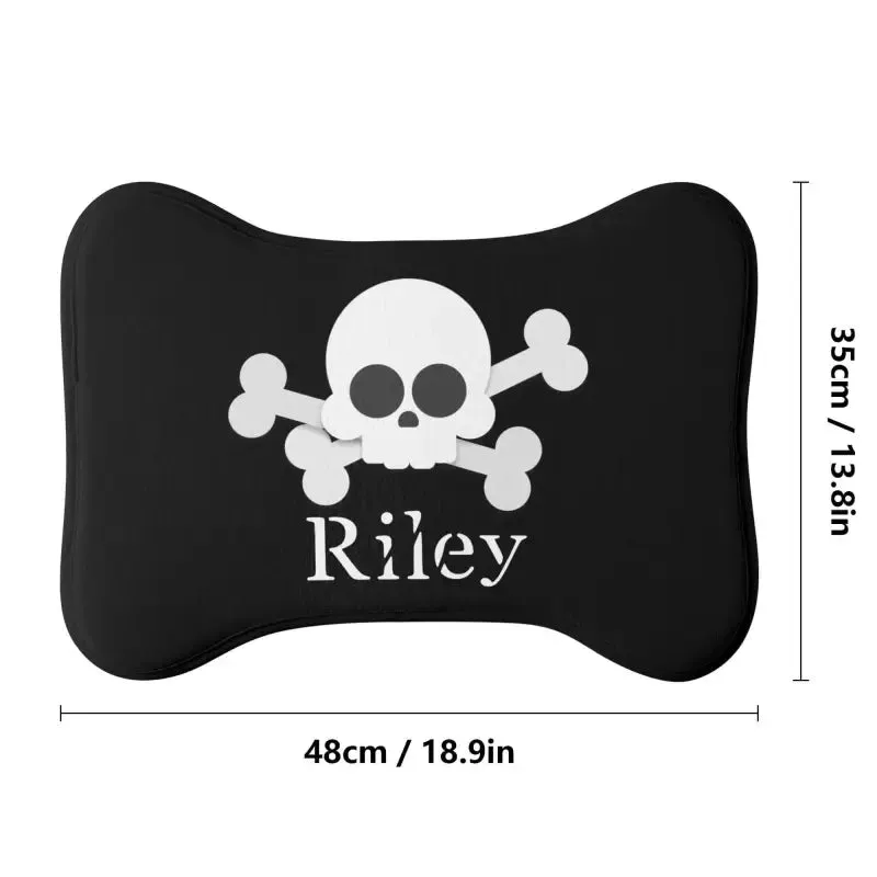 Personalized Skull Pet Rug for Dogs