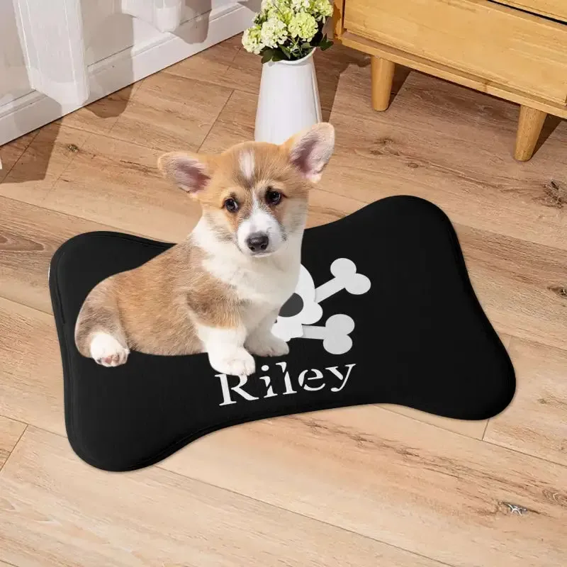 Personalized Skull Pet Rug for Dogs