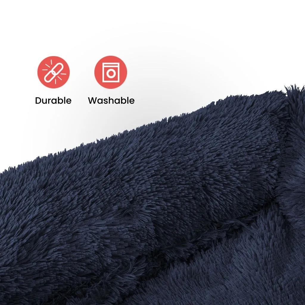 Pet Sofa Cover Soft with Bolster XL Size (Dark Blue)