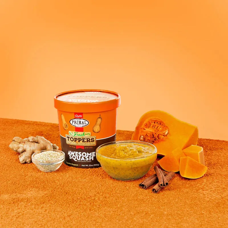 Primal - Awesome Squash Fresh Topper - Frozen Product (For Dog/Cat)