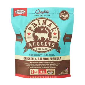 Primal Chicken & Salmon Nuggets Frozen Cat Food