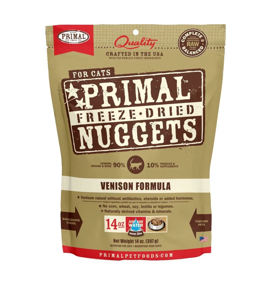 Primal Freeze-Dried Venison Cat Food 14oz